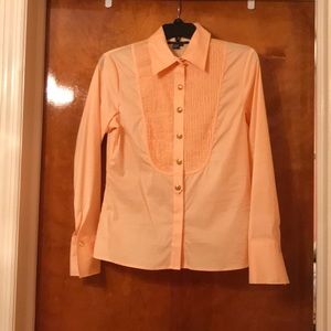 NWOT Gorgeous Peach Poplin Shirt Size Small